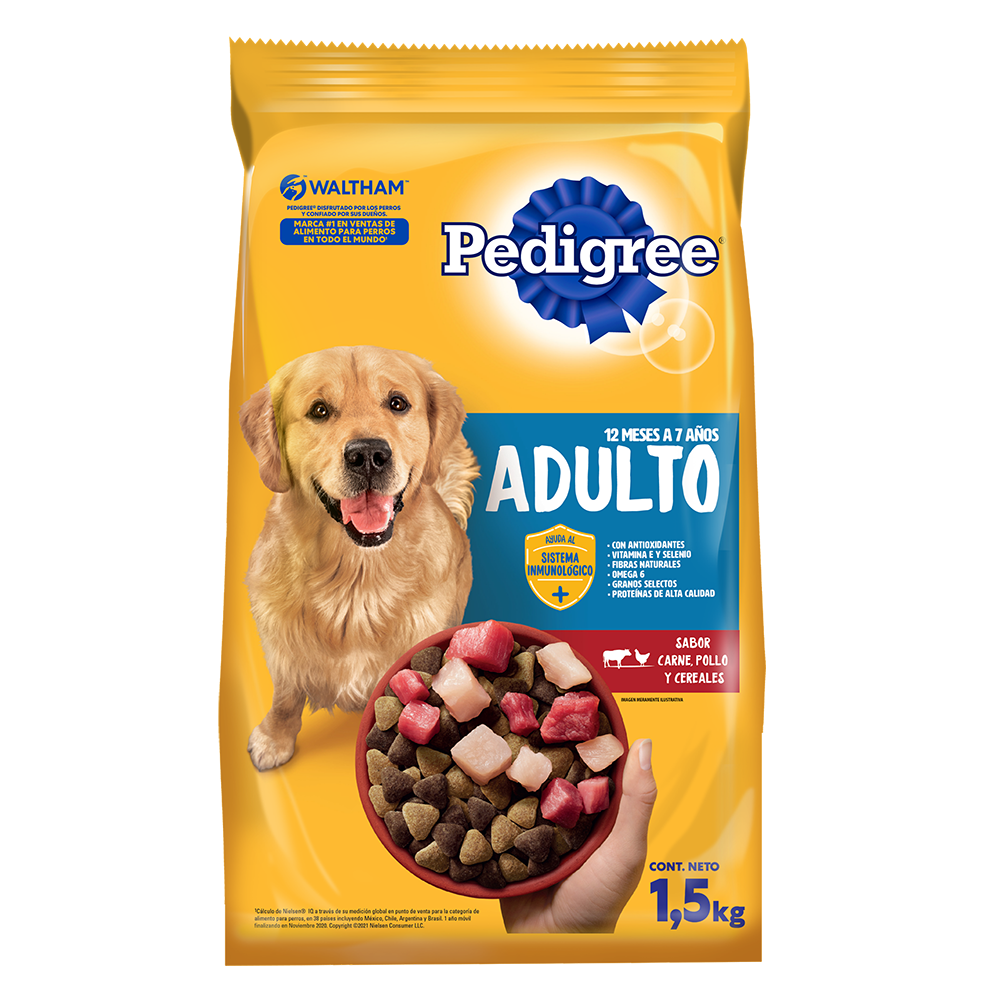 PEDIGREE® Croquetas Adulto Sabor Carne, Pollo Y Cereales - 1