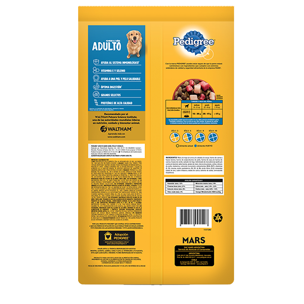 PEDIGREE® Croquetas Adulto Sabor Carne, Pollo Y Cereales - 2