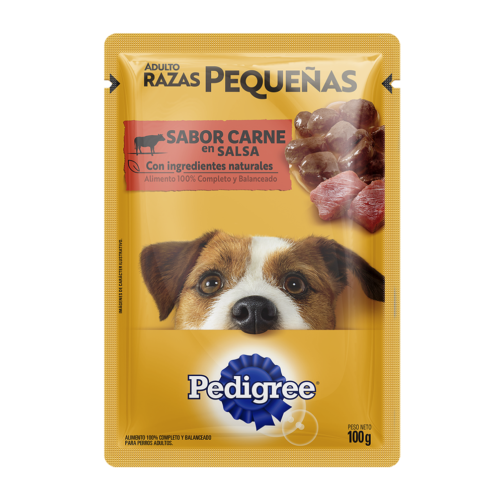 PEDIGREE® SOBRES™ Adulto Razas Pequeñas En Salsa Sabor Carne